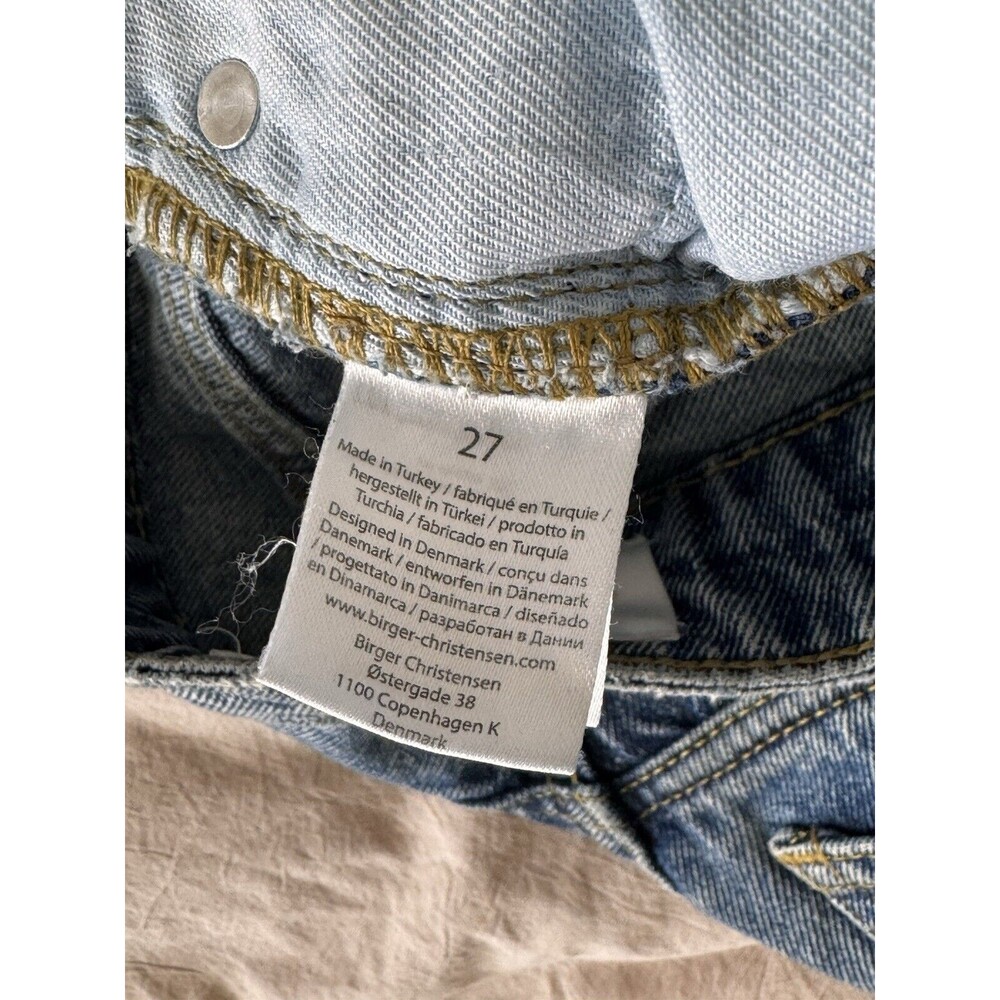 Remain Birger Christensen Jeans Womens 27 Blue Denim Lynn Straight Italy Cotton - Picture 5 of 10